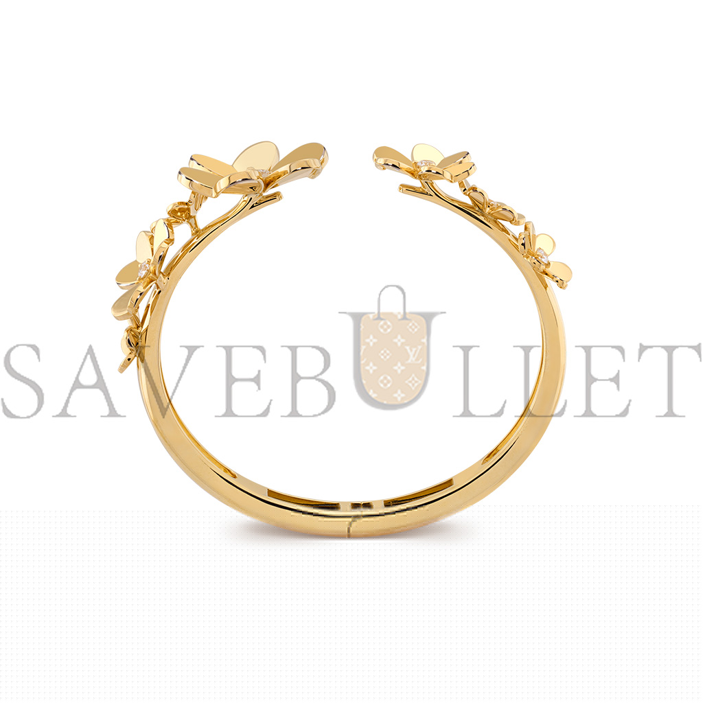 v*n cl*f arpels frivole bracelet, 7 flowers, small model - yellow gold, Di*m*nd  vcarp6l100